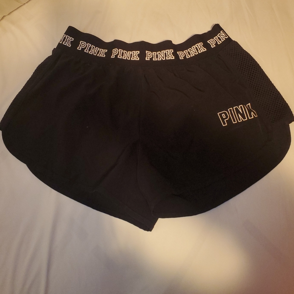 VS PINK ULTIMATE black running shorts